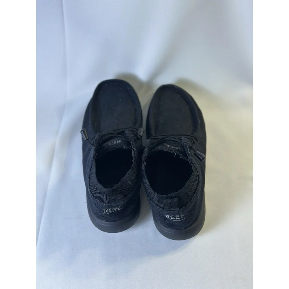 Reef Men‎ Slip On Lightweight Loafers Cushion Coast Mid Size US 8 Black EUC